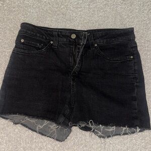 Black Jean shorts